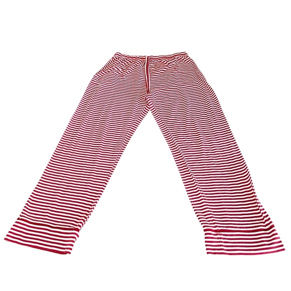 The Cat’s Pajamas Classic Red and White Striped Women's Pajama Set Size Large - Picture 6 of 12